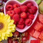 Fruit Raspberries Kiwi Watermelon Flowers Ginger Bananas Pineapple Flatlay